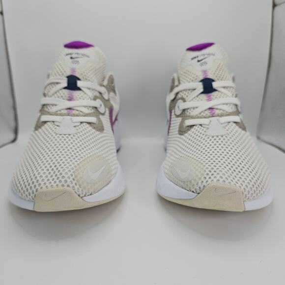 Nike Renew Run Platinum Tint Vivid Purple Womens 8.5 Shoes Sneakers - Picture 4 of 12